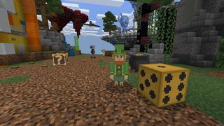 Screenshot of the Minecraft Bedrock Marketplace product Pot of Gold Skyblock created by Team Visionary.