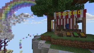 Screenshot of the Minecraft Bedrock Marketplace product Pot of Gold Skyblock created by Team Visionary.