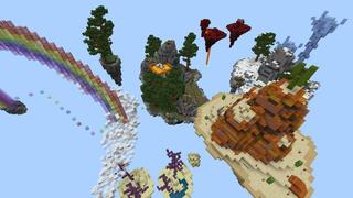 Screenshot of the Minecraft Bedrock Marketplace product Pot of Gold Skyblock created by Team Visionary.