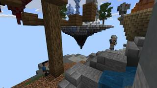 Screenshot of the Minecraft Bedrock Marketplace product Pot of Gold Skyblock created by Team Visionary.