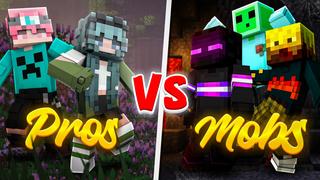 Thumbnail of the Minecraft Bedrock Marketplace product Pros VS Mobs created by Team Visionary.