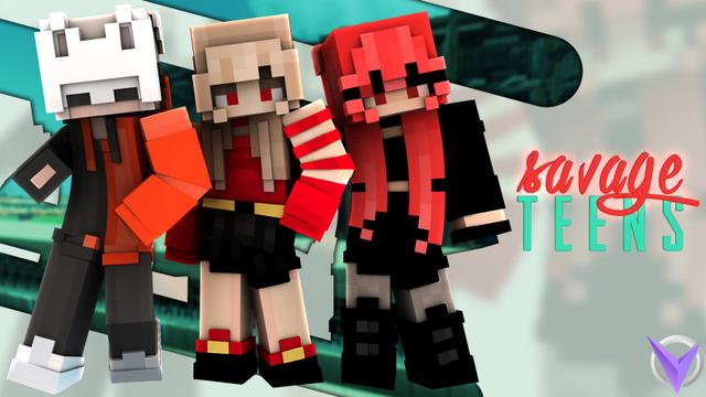 Thumbnail of the Minecraft Bedrock Marketplace product Savage Teens created by Team Visionary.
