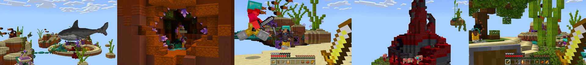 Panorama of the Minecraft Bedrock Marketplace product Sky Monsters Shark created by Team Visionary.