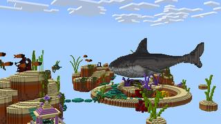 Screenshot of the Minecraft Bedrock Marketplace product Sky Monsters Shark created by Team Visionary.