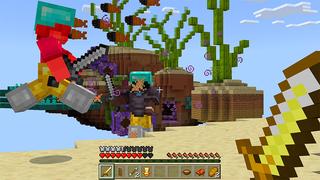 Screenshot of the Minecraft Bedrock Marketplace product Sky Monsters Shark created by Team Visionary.