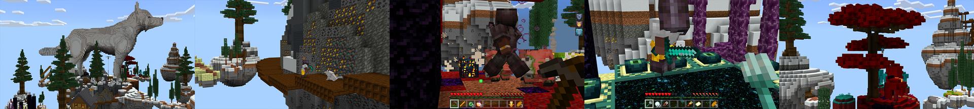 Panorama of the Minecraft Bedrock Marketplace product Sky Monsters Wolf created by Team Visionary.