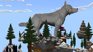Screenshot of the Minecraft Bedrock Marketplace product Sky Monsters Wolf created by Team Visionary.