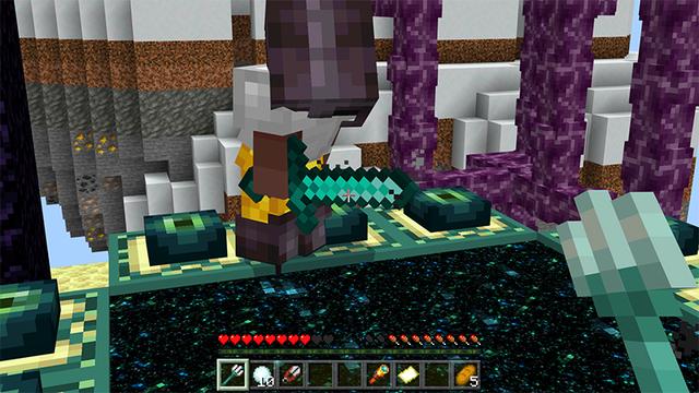Screenshot of the Minecraft Bedrock Marketplace product Sky Monsters Wolf created by Team Visionary.