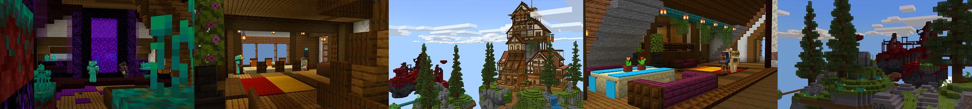Panorama of the Minecraft Bedrock Marketplace product Skyblock Lost House created by Team Visionary.