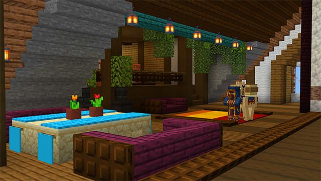 Screenshot of the Minecraft Bedrock Marketplace product Skyblock Lost House created by Team Visionary.