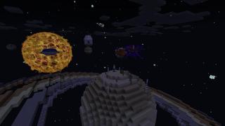Screenshot of the Minecraft Bedrock Marketplace product Solar System Skyblock created by Team Visionary.