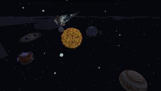 Screenshot of the Minecraft Bedrock Marketplace product Solar System Skyblock created by Team Visionary.