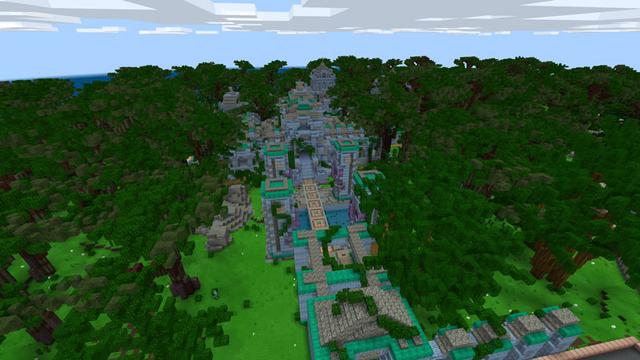 Screenshot of the Minecraft Bedrock Marketplace product Tropical City Resort created by Team Visionary.