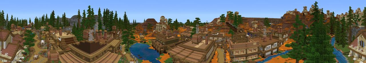 Panorama of the Minecraft Bedrock Marketplace product Wacky West Mashup created by Team Visionary.