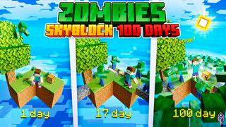 Thumbnail of the Minecraft Bedrock Marketplace product 100 Days Skyblock: Zombies created by Team VoidFeather.