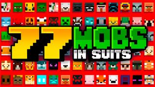 Thumbnail of the Minecraft Bedrock Marketplace product 77 Mobs In Suits created by Team VoidFeather.