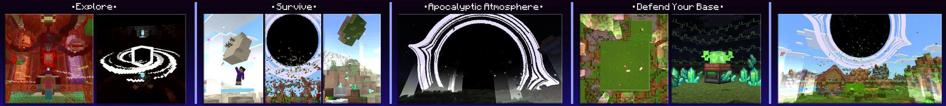 Panorama of the Minecraft Bedrock Marketplace product Black Hole created by Team VoidFeather.