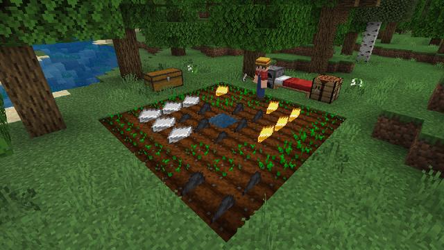 Screenshot of the Minecraft Bedrock Marketplace product GROWABLE ORE CROPS created by Team VoidFeather.