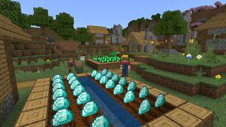 Screenshot of the Minecraft Bedrock Marketplace product GROWABLE ORE CROPS created by Team VoidFeather.