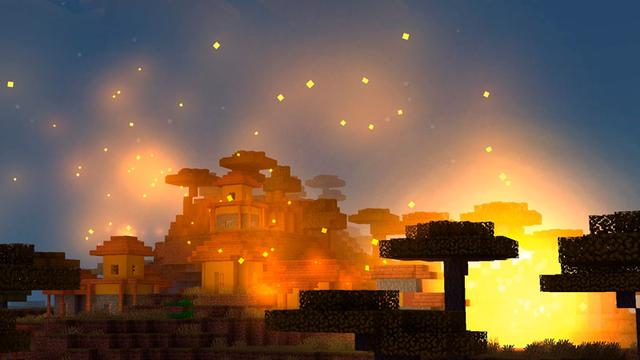 Screenshot of the Minecraft Bedrock Marketplace product Jumppads & Particles Add-On created by Team VoidFeather.