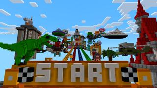 Screenshot of the Minecraft Bedrock Marketplace product ONLY UP! Lucky Block created by Team VoidFeather.