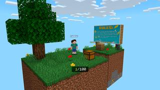 Screenshot of the Minecraft Bedrock Marketplace product Skyblock 100 Days, 100 Islands created by Team VoidFeather.