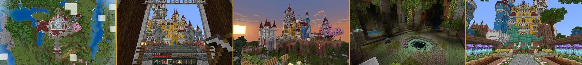 Panorama of the Minecraft Bedrock Marketplace product The Kingdom of Avelori created by Team VoidFeather.
