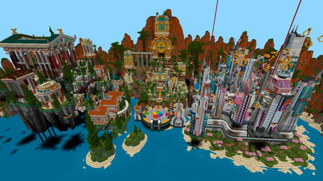 Screenshot of the Minecraft Bedrock Marketplace product Time Shift Parkour created by Team VoidFeather.