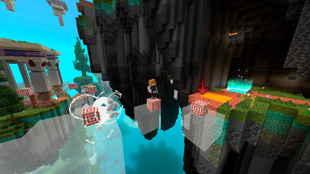 Screenshot of the Minecraft Bedrock Marketplace product Time Shift Parkour created by Team VoidFeather.