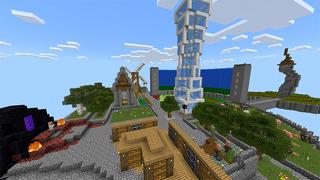 Screenshot of the Minecraft Bedrock Marketplace product SkyTrade created by Team Wooloo.