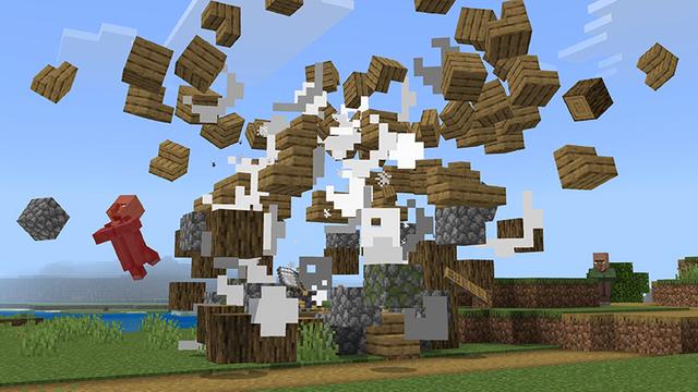 Screenshot of the Minecraft Bedrock Marketplace product Physics Pro Add-On created by Team Workbench.