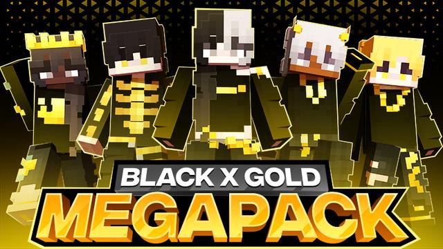 Thumbnail of the Minecraft Bedrock Marketplace product Black X Gold MEGAPACK created by Teplight.