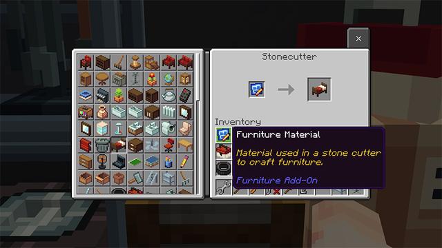 Screenshot of the Minecraft Bedrock Marketplace product Furniture++ Add-On created by Teplight.
