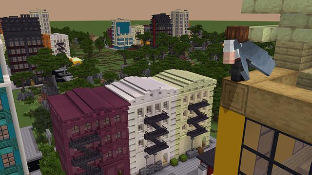 Screenshot of the Minecraft Bedrock Marketplace product Infinity City created by Teplight.