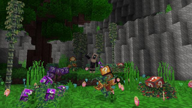 Screenshot of the Minecraft Bedrock Marketplace product Lucky Plants Mash-up created by Teplight.
