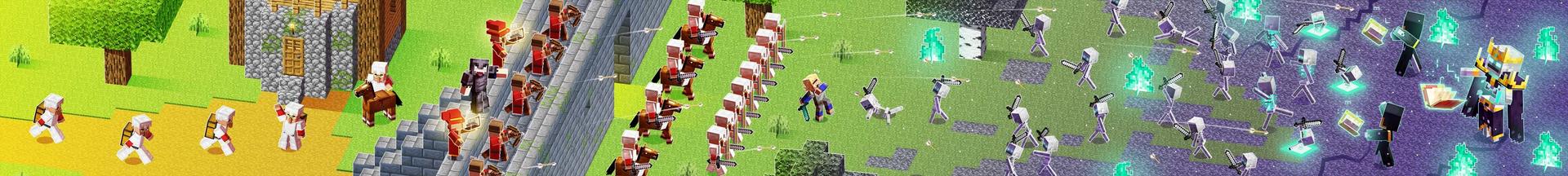 Panorama of the Minecraft Bedrock Marketplace product RPG Villager Add-On created by Teplight.