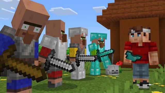 Screenshot of the Minecraft Bedrock Marketplace product RPG Villager Add-On created by Teplight.