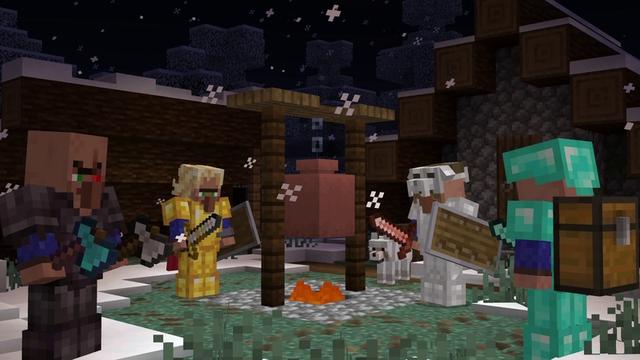 Screenshot of the Minecraft Bedrock Marketplace product RPG Villager Add-On created by Teplight.