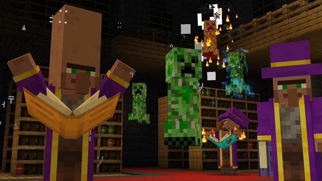 Screenshot of the Minecraft Bedrock Marketplace product RPG Villager Add-On created by Teplight.