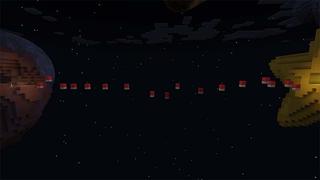 Screenshot of the Minecraft Bedrock Marketplace product SPACE PARKOUR created by Teplight.