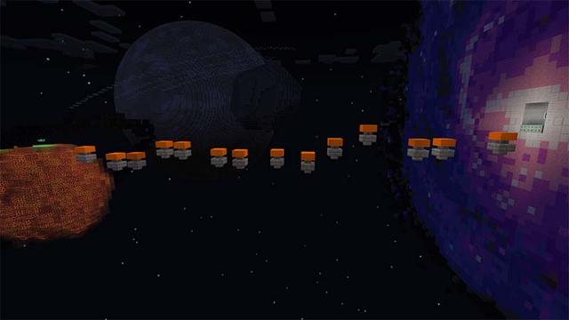 Screenshot of the Minecraft Bedrock Marketplace product SPACE PARKOUR created by Teplight.