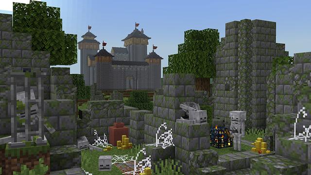 Screenshot of the Minecraft Bedrock Marketplace product Structures Add-On created by Teplight.
