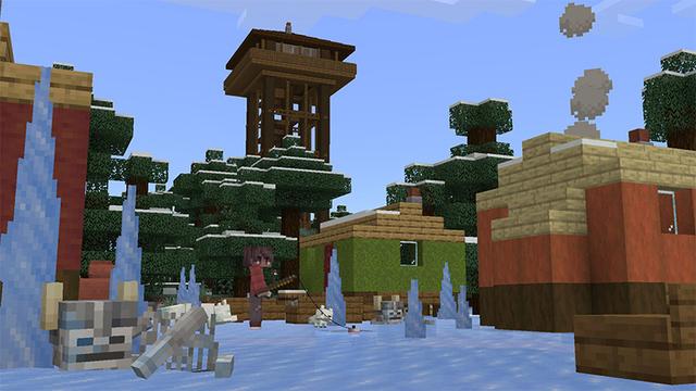 Screenshot of the Minecraft Bedrock Marketplace product Structures Add-On created by Teplight.