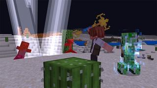 Screenshot of the Minecraft Bedrock Marketplace product WEAPONS OP created by Teplight.