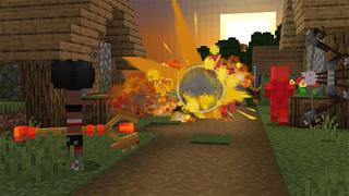 Screenshot of the Minecraft Bedrock Marketplace product WEAPONS OP created by Teplight.