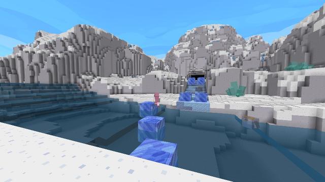 Screenshot of the Minecraft Bedrock Marketplace product Axolotl Islands: Slime Machine created by Tetrascape.