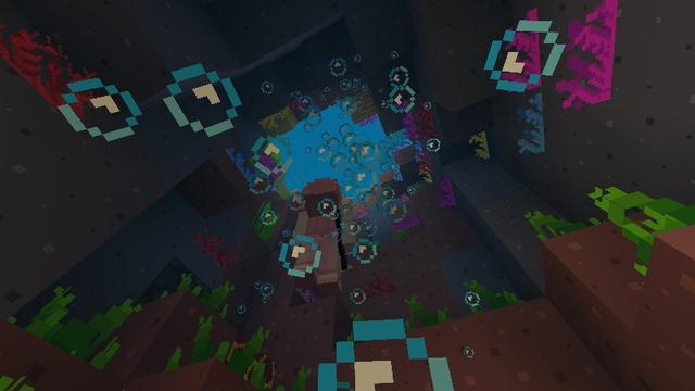 Screenshot of the Minecraft Bedrock Marketplace product Axolotl Islands: Slime Machine created by Tetrascape.