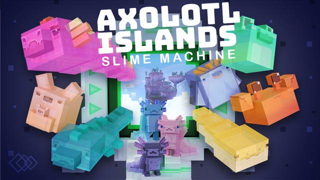 Thumbnail of the Minecraft Bedrock Marketplace product Axolotl Islands: Slime Machine created by Tetrascape.