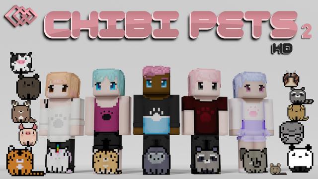 Thumbnail of the Minecraft Bedrock Marketplace product Chibi Pets 2 created by Tetrascape.
