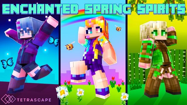 Thumbnail of the Minecraft Bedrock Marketplace product Enchanted Spring Spirits created by Tetrascape.
